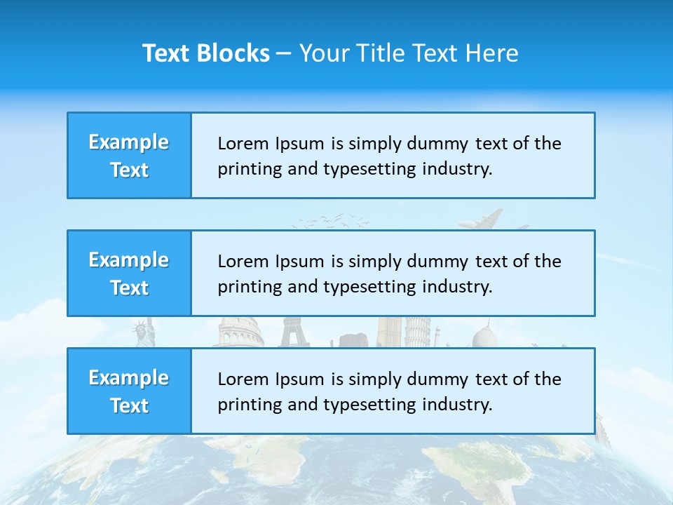 A Picture Of The World With A Lot Of Landmarks On It PowerPoint Template