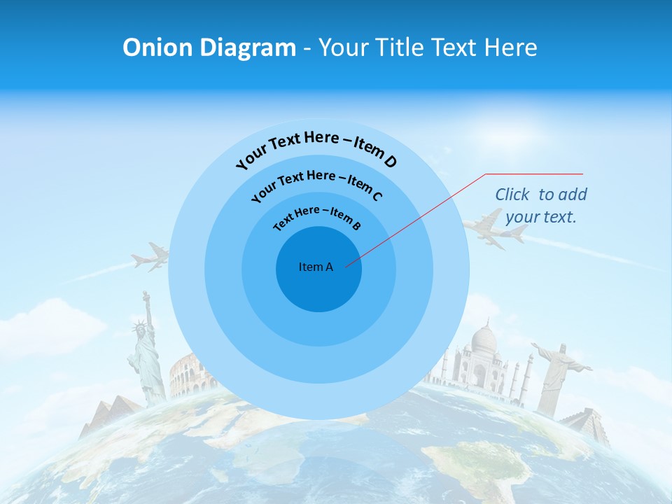 A Picture Of The World With A Lot Of Landmarks On It PowerPoint Template