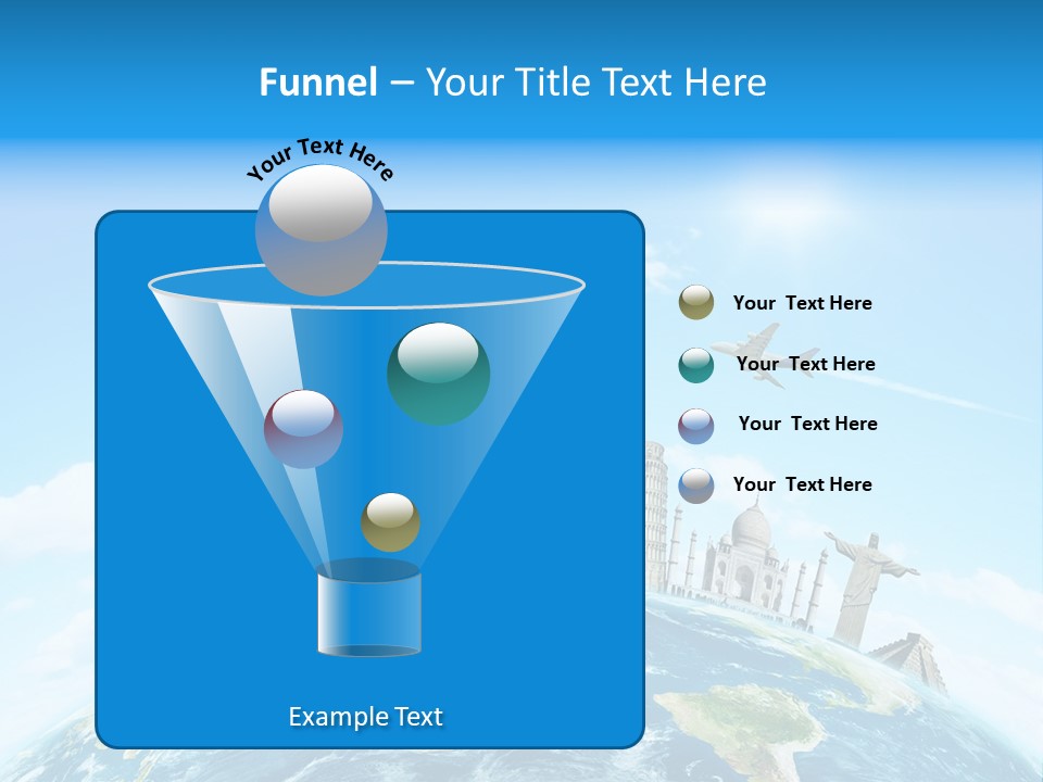 A Picture Of The World With A Lot Of Landmarks On It PowerPoint Template