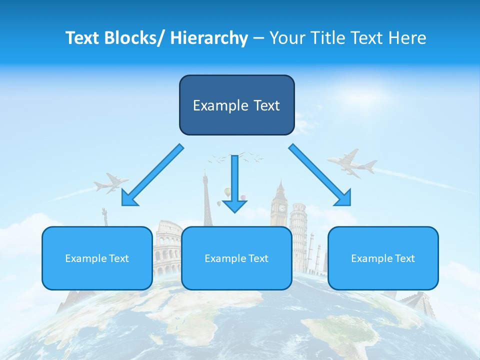 A Picture Of The World With A Lot Of Landmarks On It PowerPoint Template