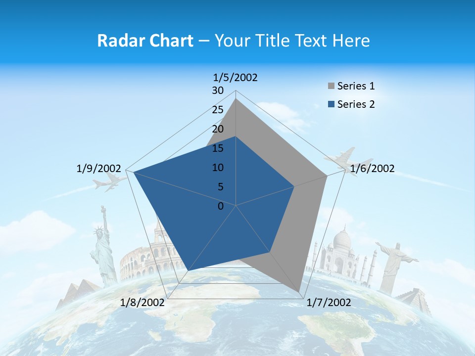 A Picture Of The World With A Lot Of Landmarks On It PowerPoint Template