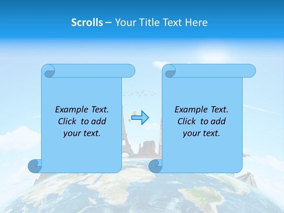 A Picture Of The World With A Lot Of Landmarks On It PowerPoint Template