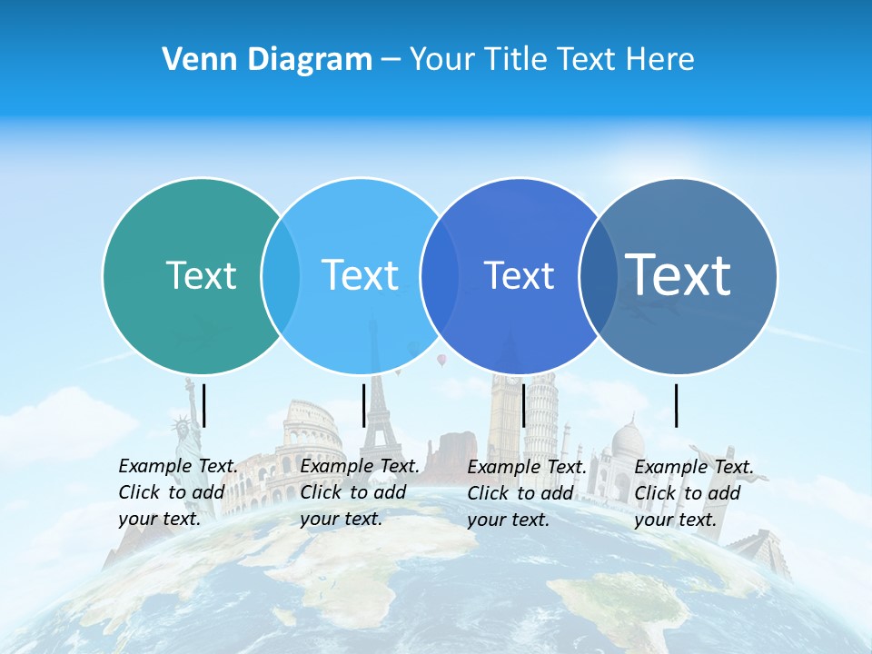 A Picture Of The World With A Lot Of Landmarks On It PowerPoint Template