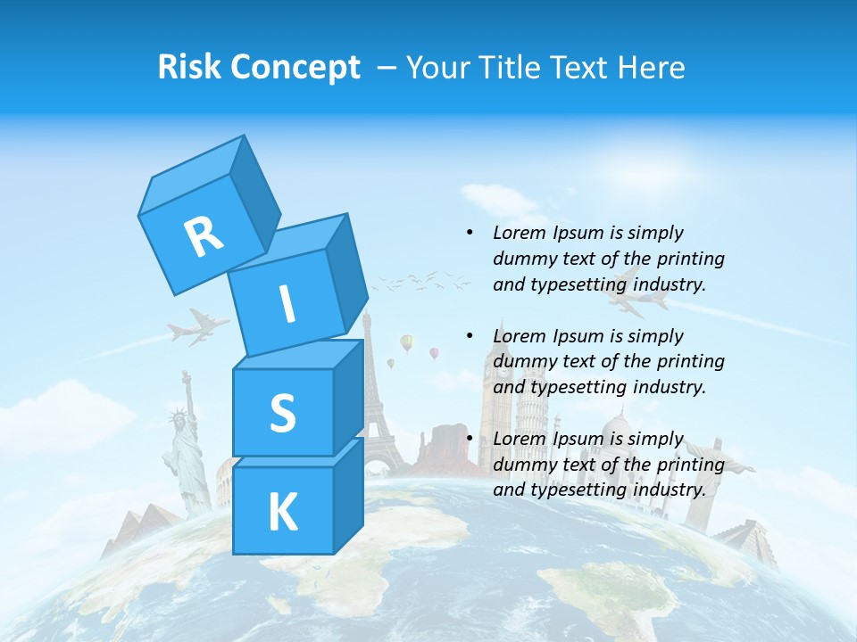 A Picture Of The World With A Lot Of Landmarks On It PowerPoint Template