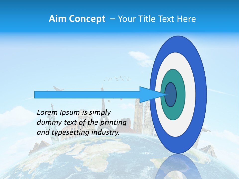A Picture Of The World With A Lot Of Landmarks On It PowerPoint Template