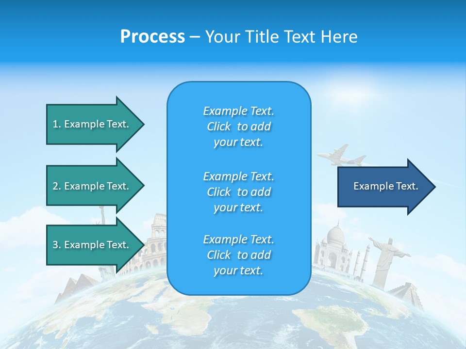 A Picture Of The World With A Lot Of Landmarks On It PowerPoint Template