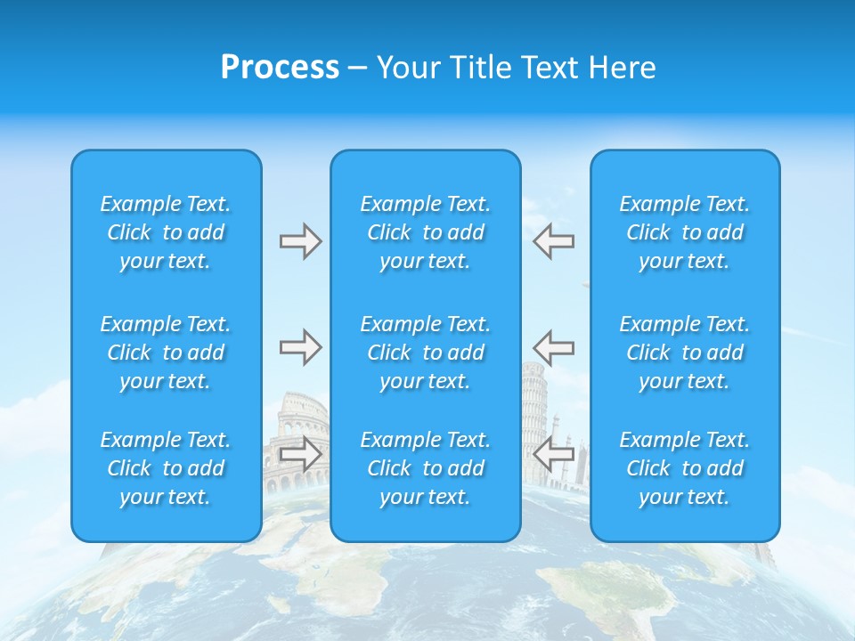 A Picture Of The World With A Lot Of Landmarks On It PowerPoint Template
