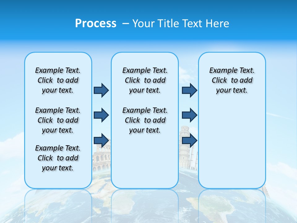A Picture Of The World With A Lot Of Landmarks On It PowerPoint Template