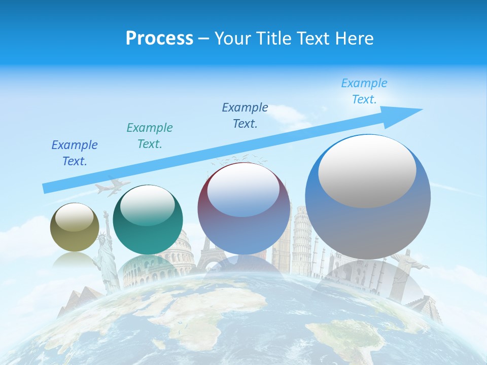 A Picture Of The World With A Lot Of Landmarks On It PowerPoint Template