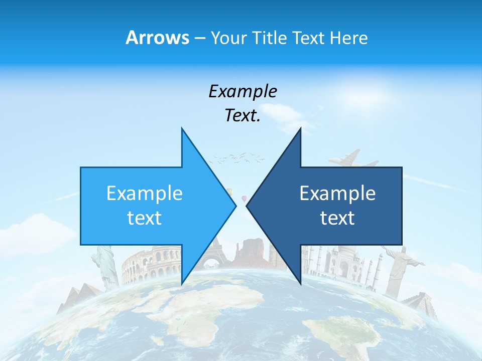 A Picture Of The World With A Lot Of Landmarks On It PowerPoint Template