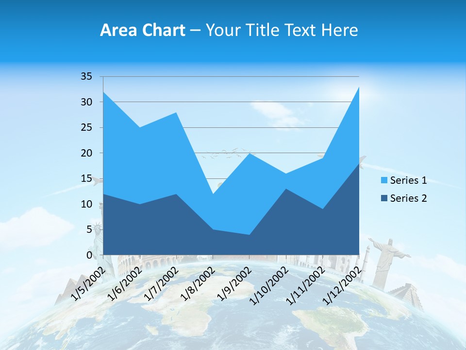 A Picture Of The World With A Lot Of Landmarks On It PowerPoint Template