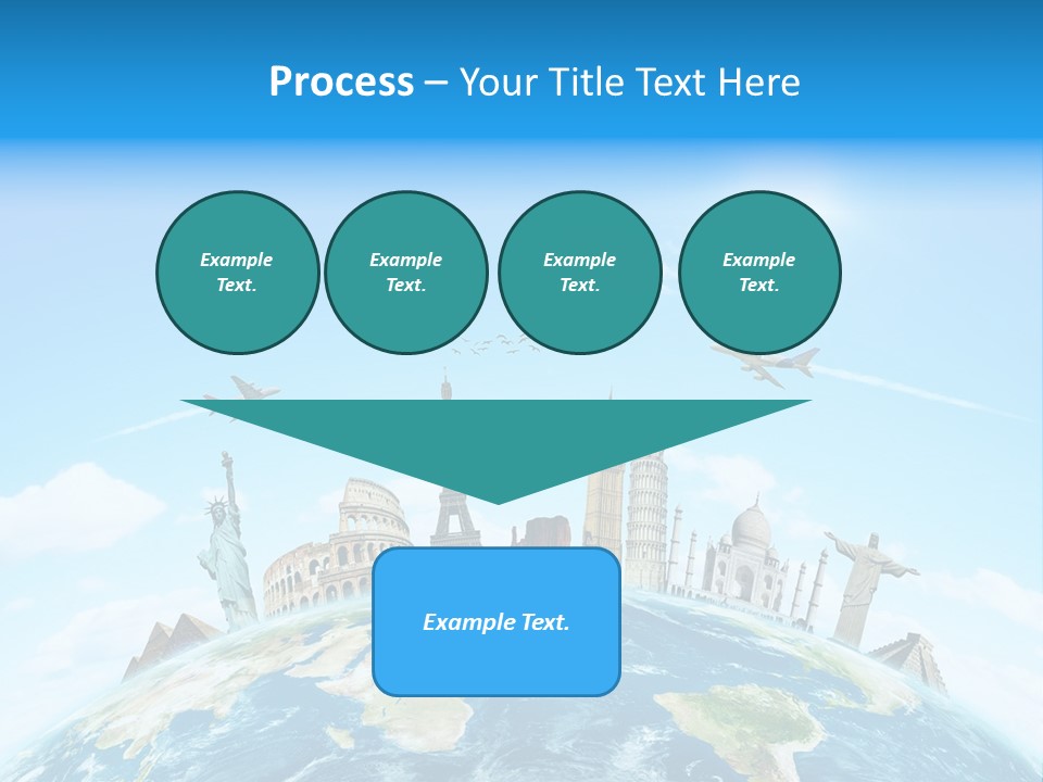 A Picture Of The World With A Lot Of Landmarks On It PowerPoint Template