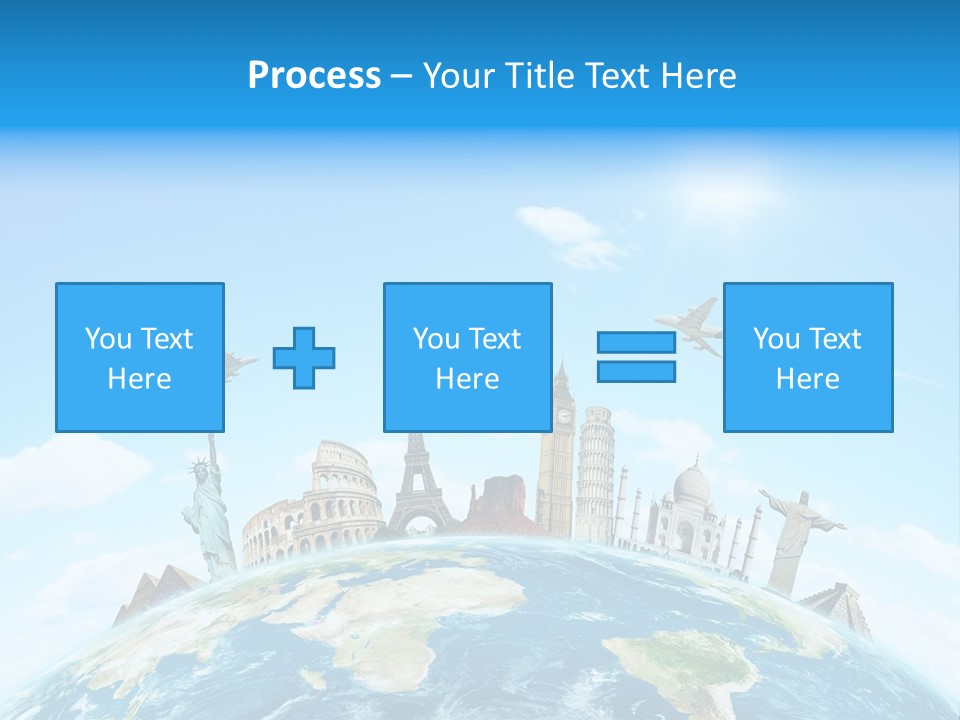 A Picture Of The World With A Lot Of Landmarks On It PowerPoint Template