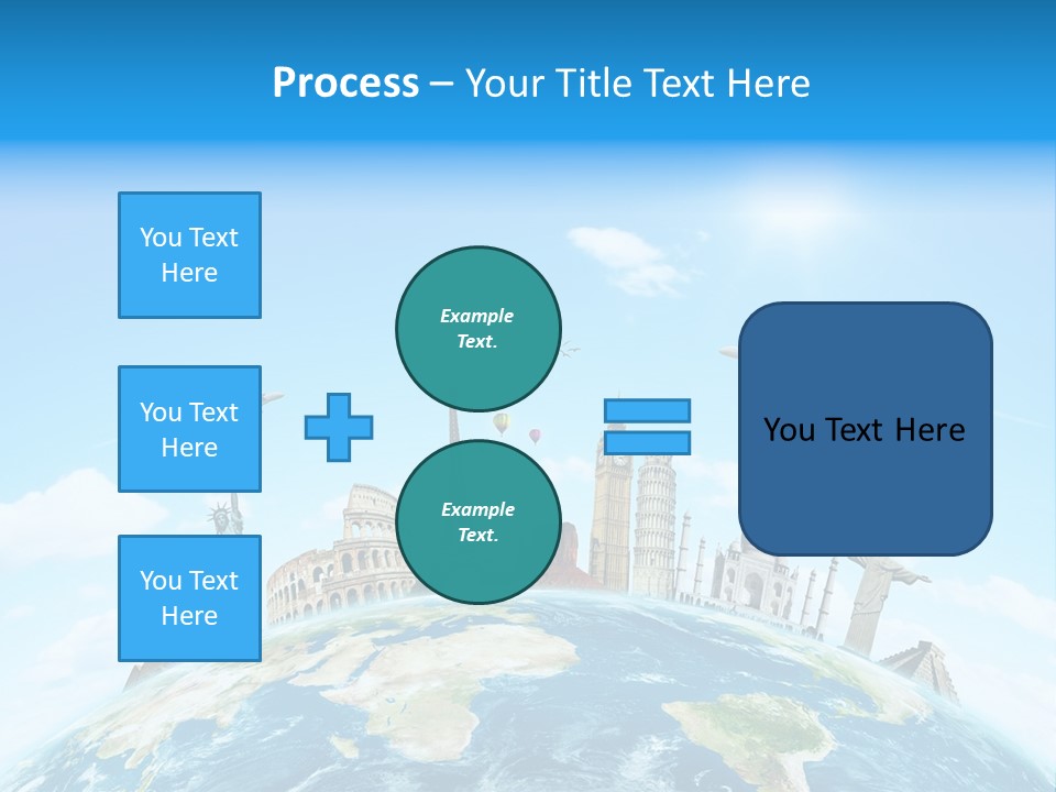 A Picture Of The World With A Lot Of Landmarks On It PowerPoint Template