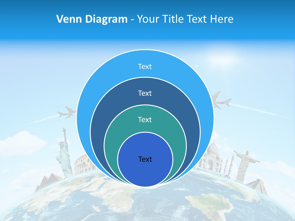 A Picture Of The World With A Lot Of Landmarks On It PowerPoint Template