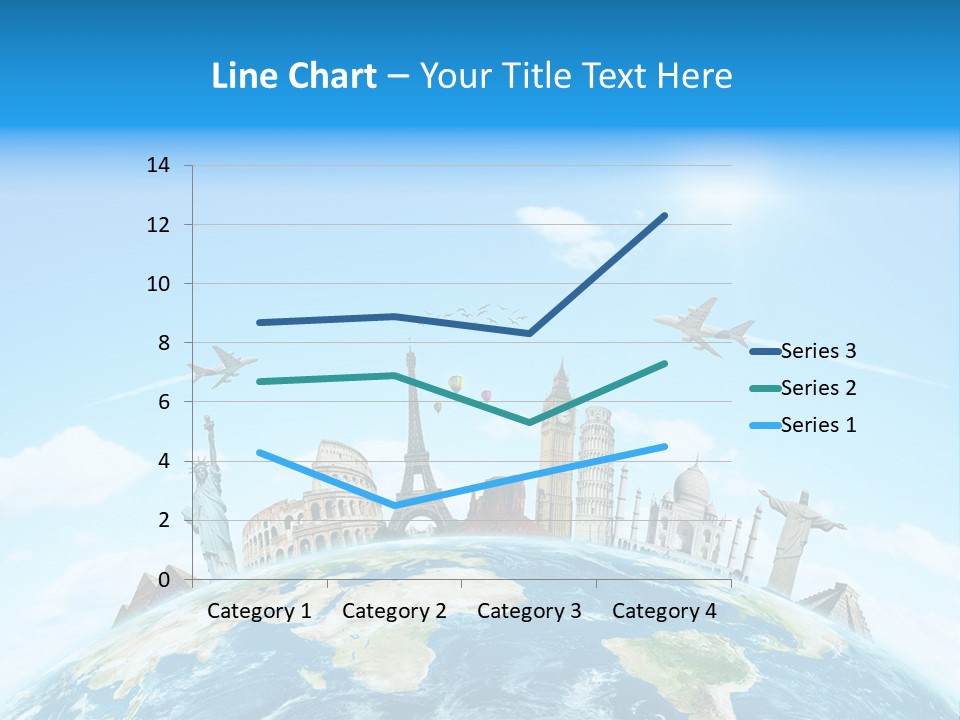 A Picture Of The World With A Lot Of Landmarks On It PowerPoint Template