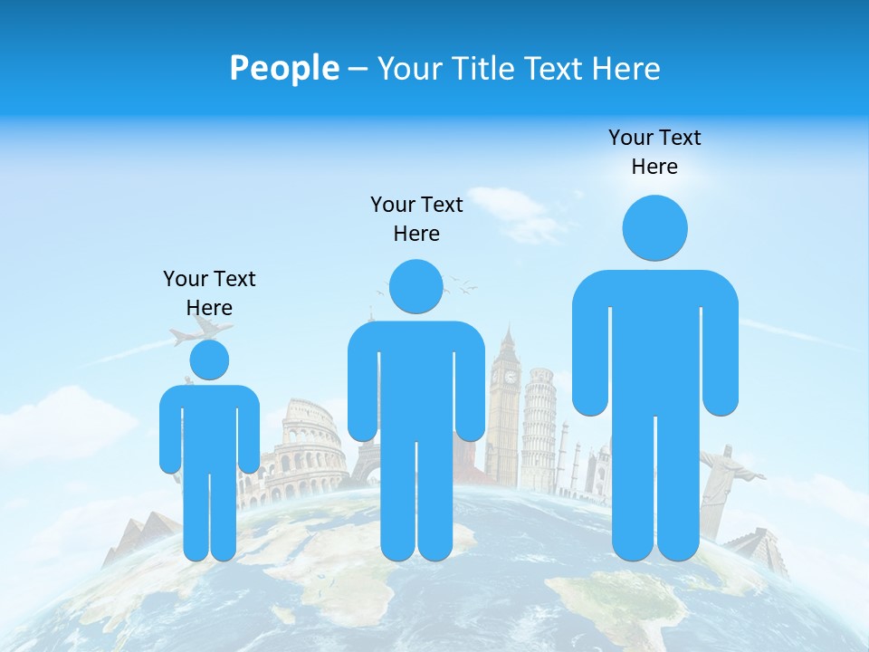 A Picture Of The World With A Lot Of Landmarks On It PowerPoint Template