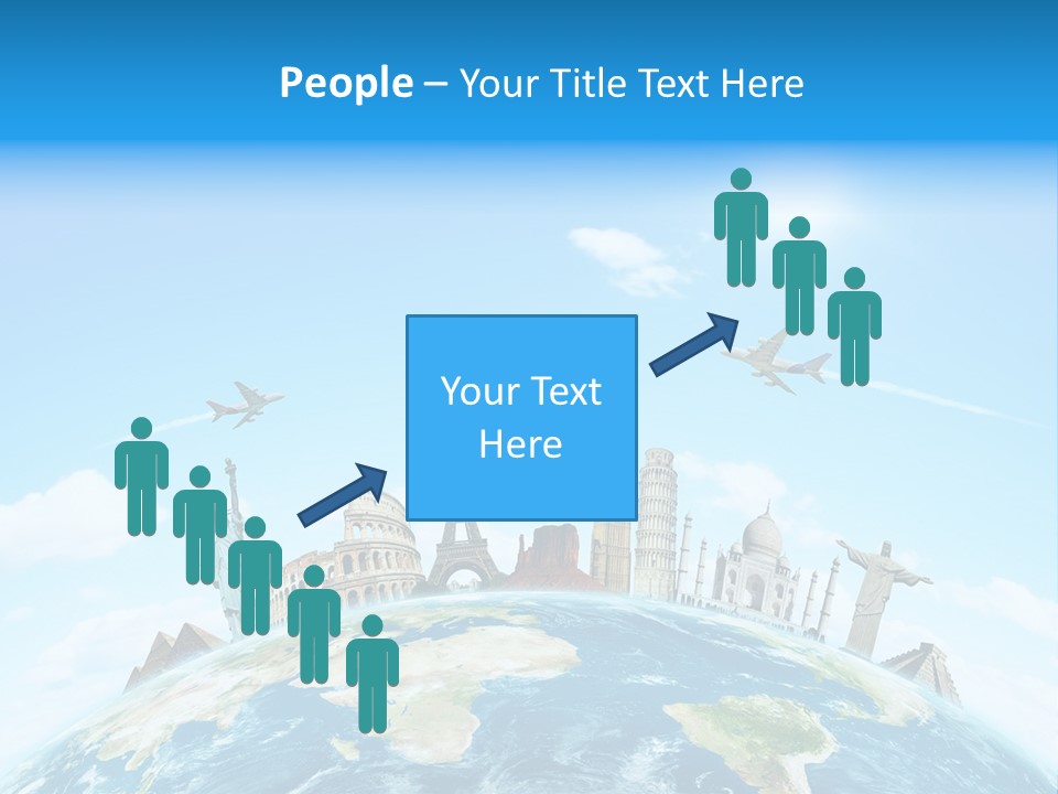 A Picture Of The World With A Lot Of Landmarks On It PowerPoint Template