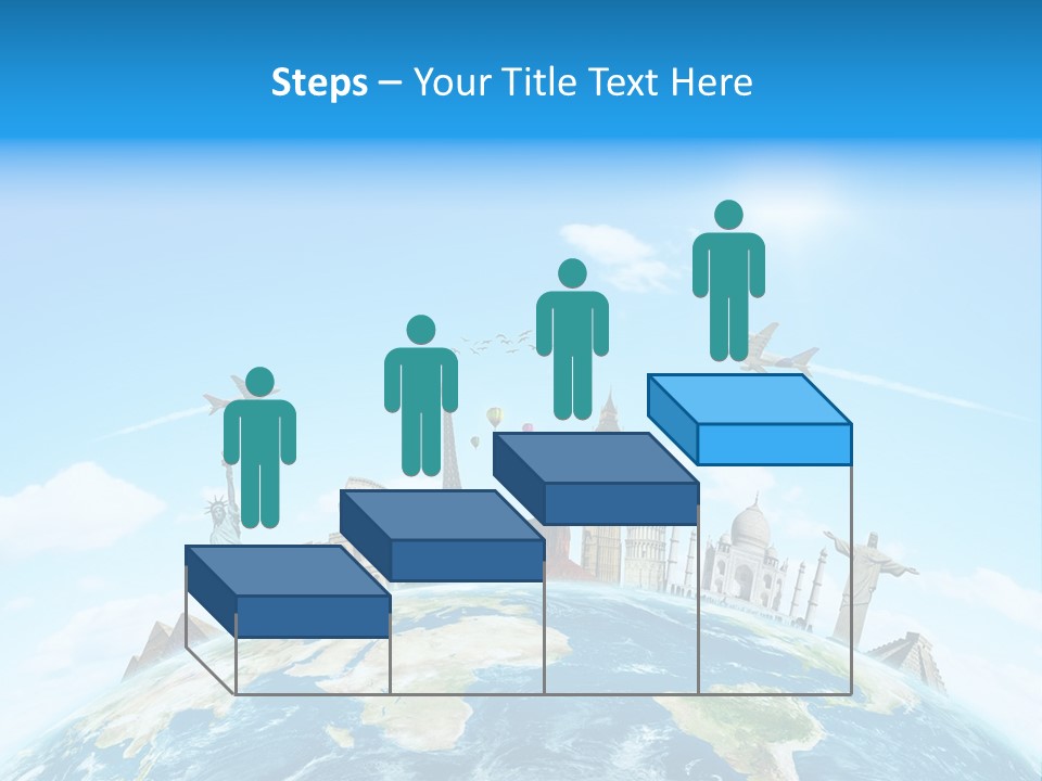 A Picture Of The World With A Lot Of Landmarks On It PowerPoint Template