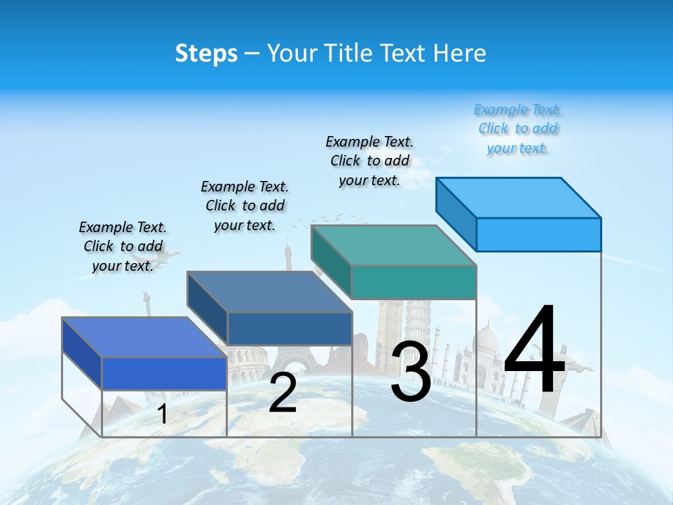 A Picture Of The World With A Lot Of Landmarks On It PowerPoint Template