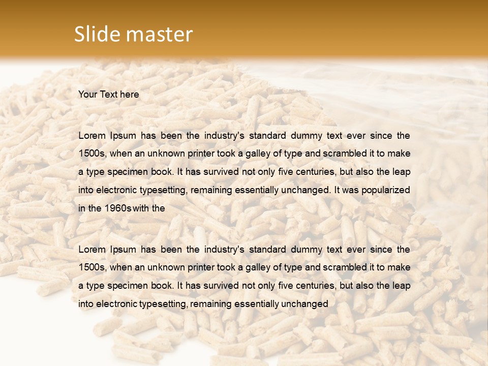 A Bag Full Of Rice On A White Background PowerPoint Template