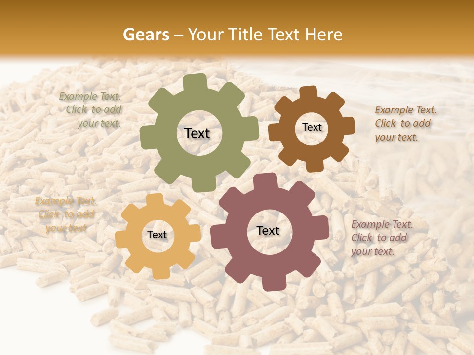 A Bag Full Of Rice On A White Background PowerPoint Template