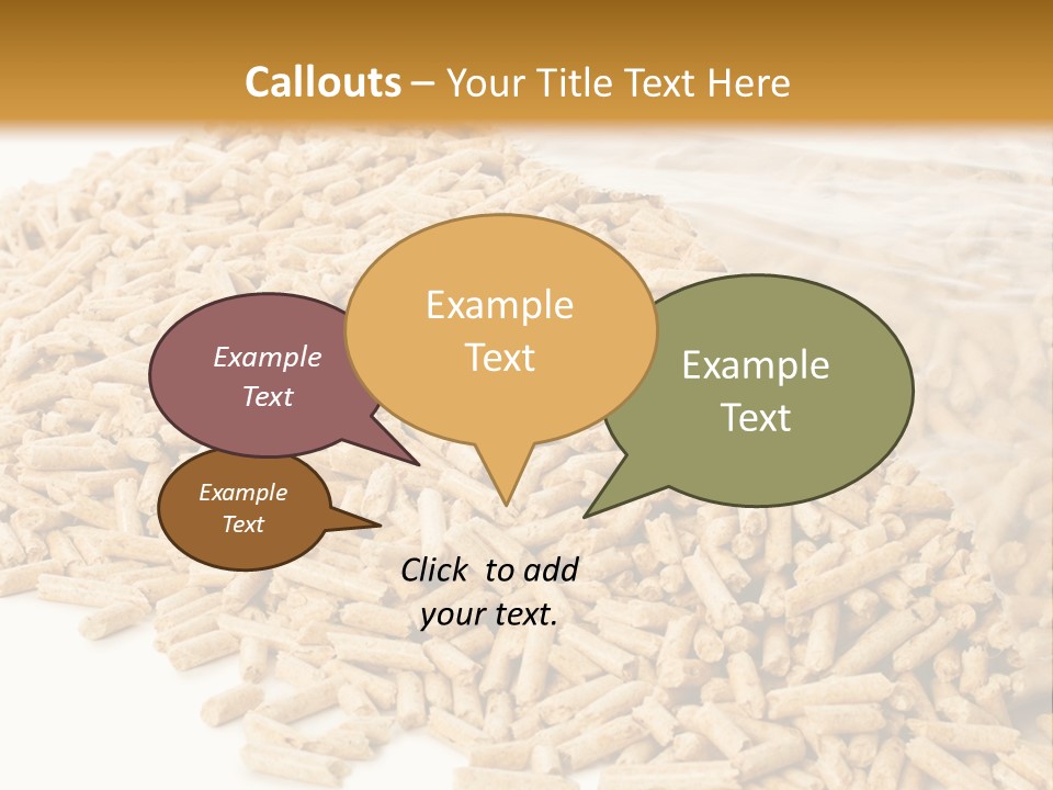 A Bag Full Of Rice On A White Background PowerPoint Template