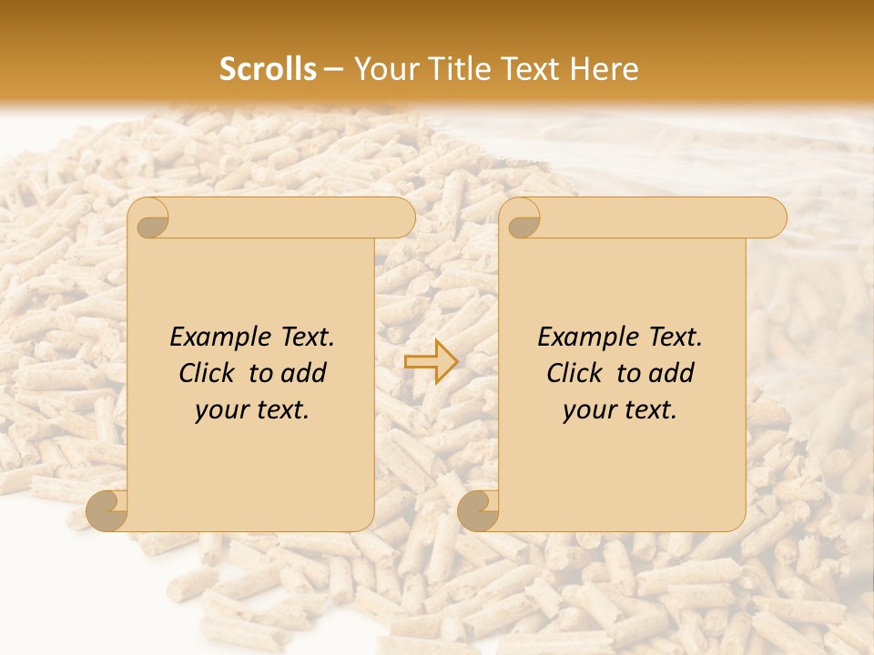 A Bag Full Of Rice On A White Background PowerPoint Template