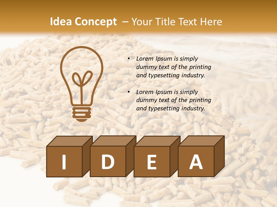 A Bag Full Of Rice On A White Background PowerPoint Template