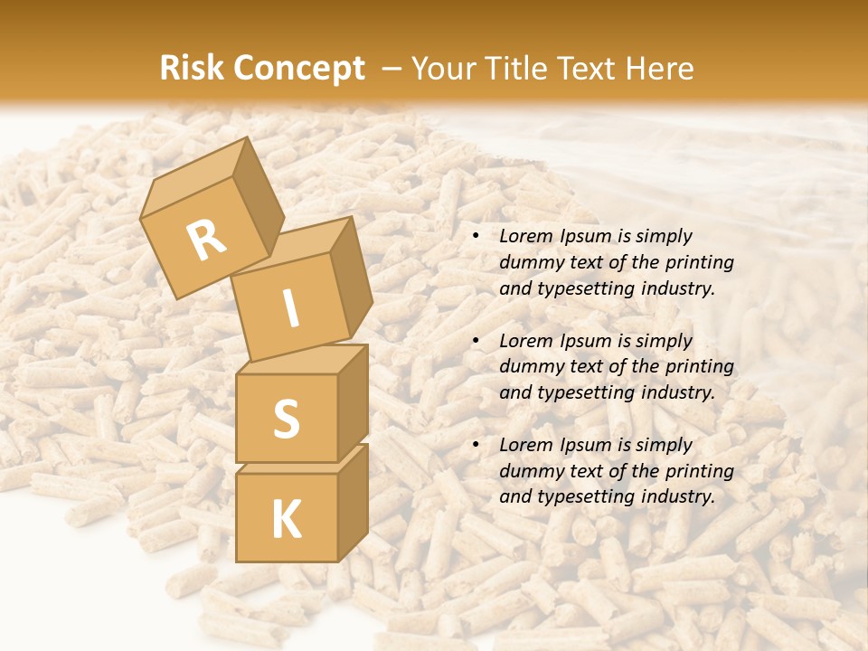 A Bag Full Of Rice On A White Background PowerPoint Template