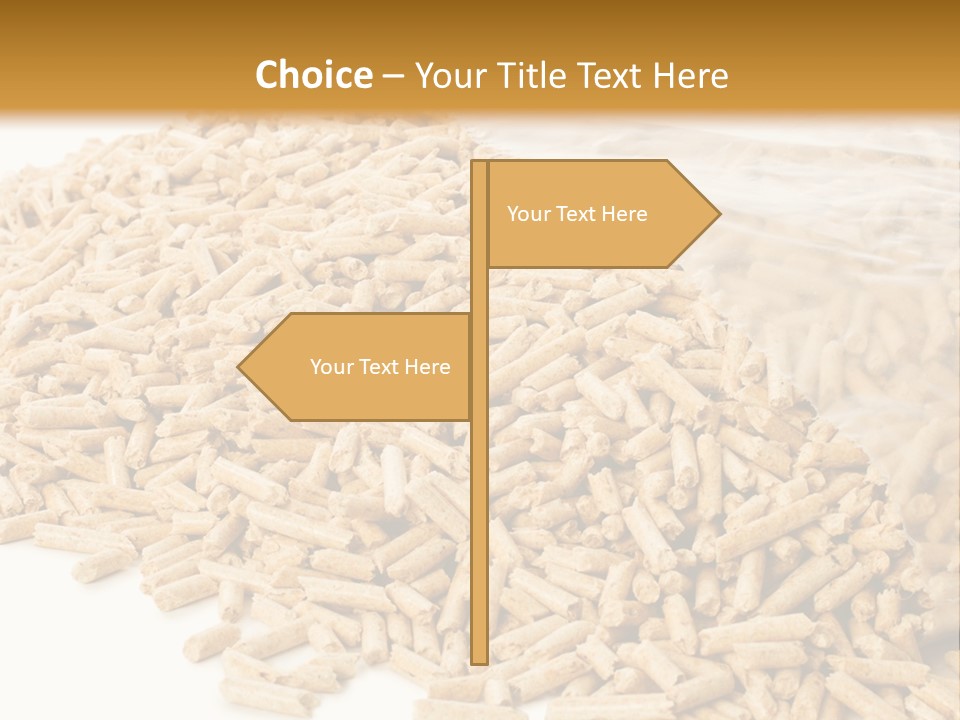 A Bag Full Of Rice On A White Background PowerPoint Template