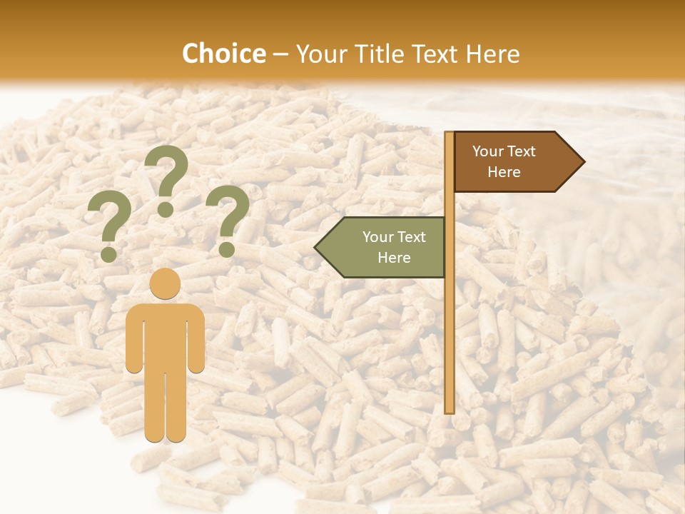 A Bag Full Of Rice On A White Background PowerPoint Template