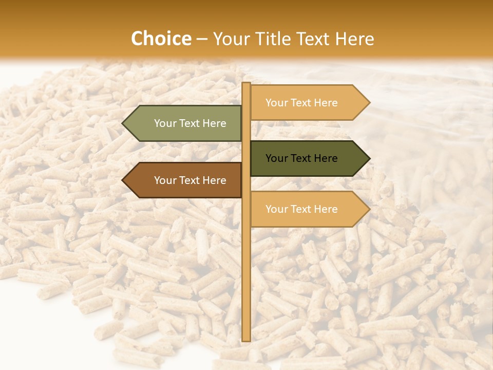 A Bag Full Of Rice On A White Background PowerPoint Template