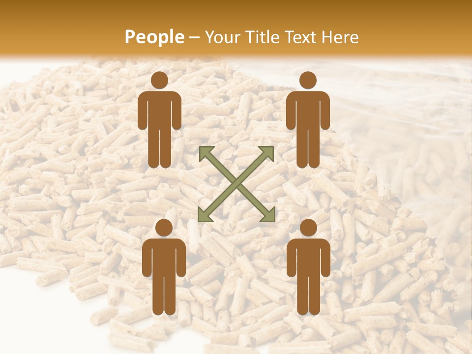 A Bag Full Of Rice On A White Background PowerPoint Template