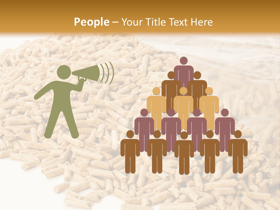 A Bag Full Of Rice On A White Background PowerPoint Template