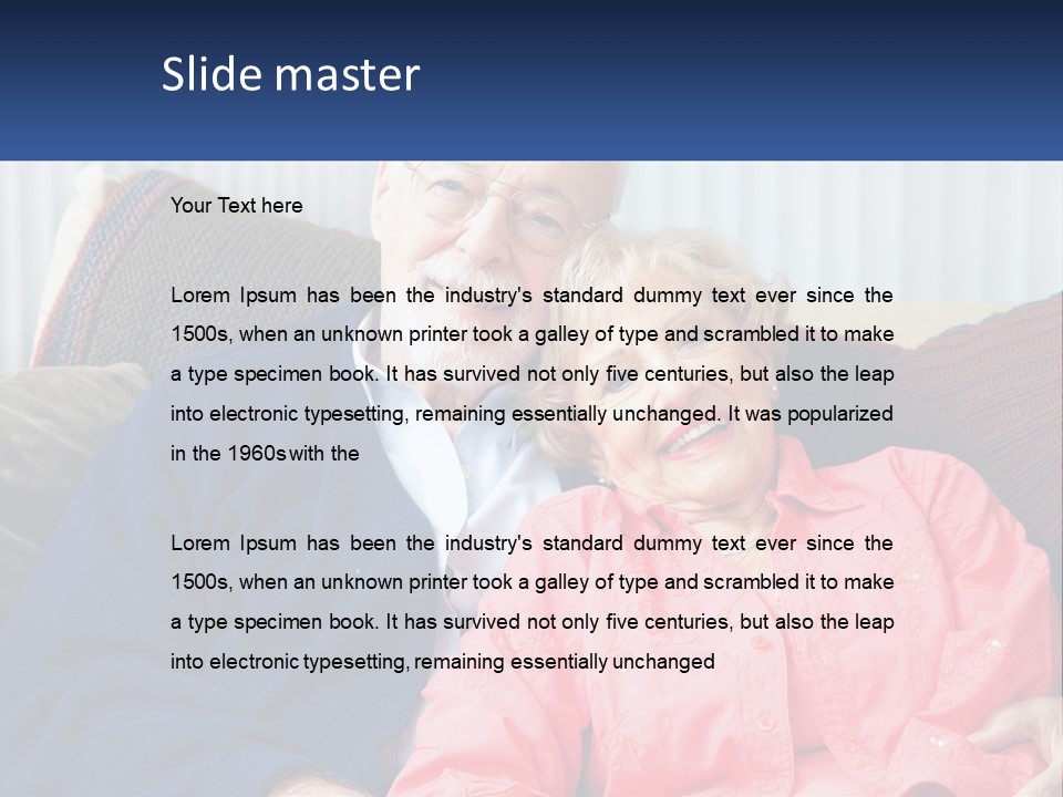 A Man And Woman Sitting On A Couch Together PowerPoint Template