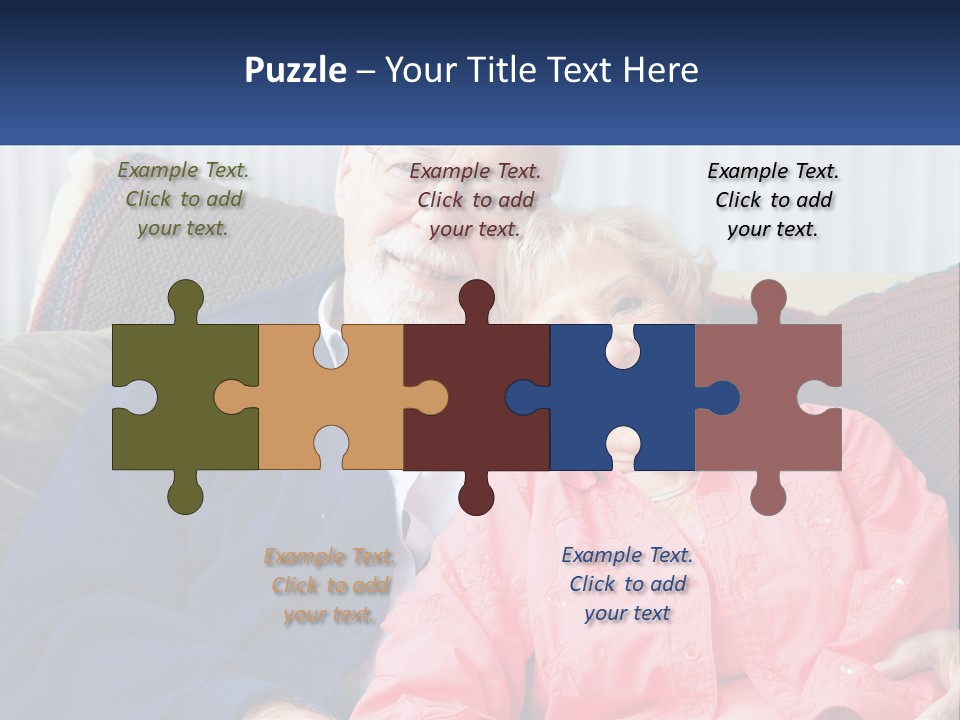 A Man And Woman Sitting On A Couch Together PowerPoint Template