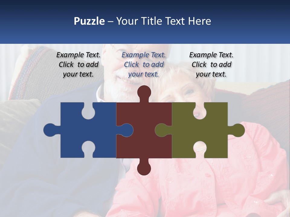 A Man And Woman Sitting On A Couch Together PowerPoint Template