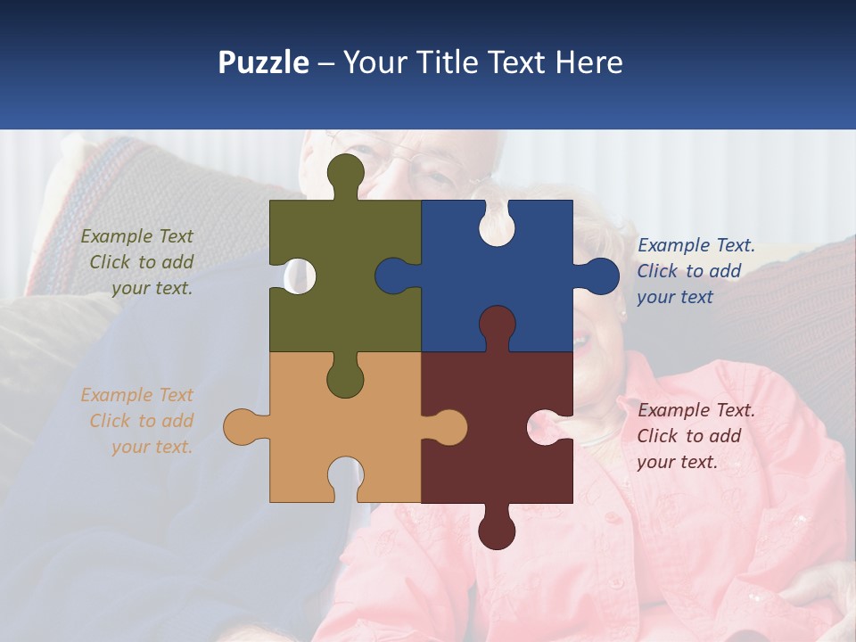 A Man And Woman Sitting On A Couch Together PowerPoint Template