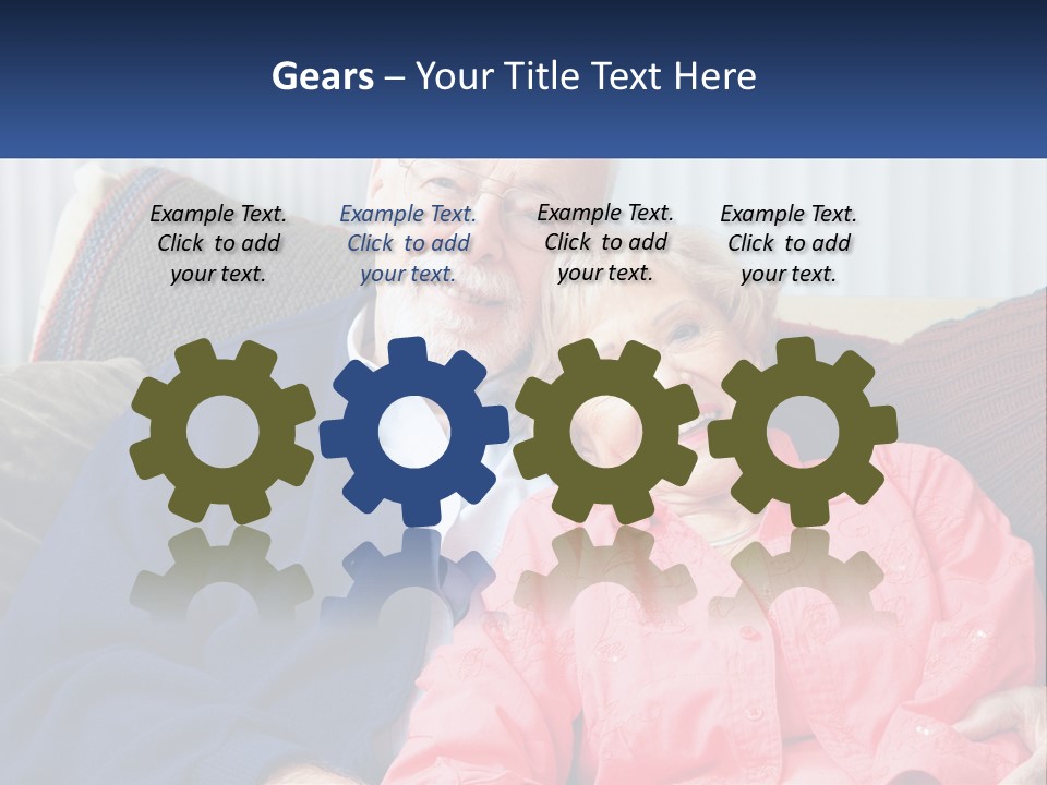 A Man And Woman Sitting On A Couch Together PowerPoint Template