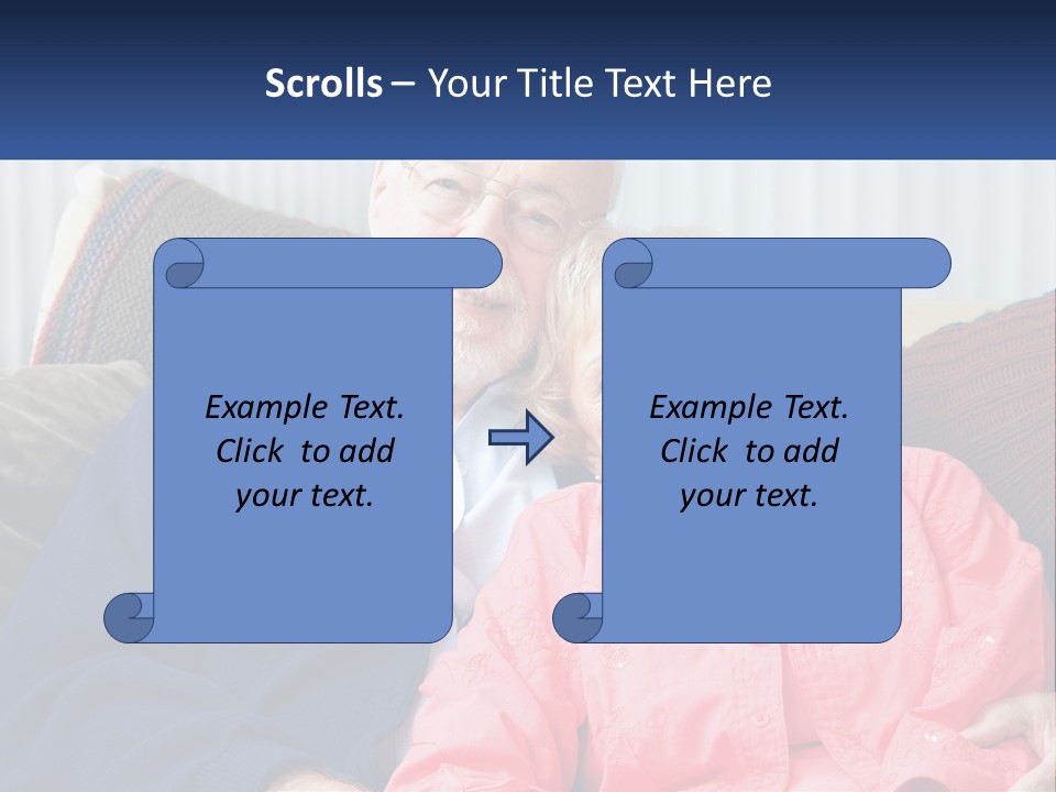 A Man And Woman Sitting On A Couch Together PowerPoint Template