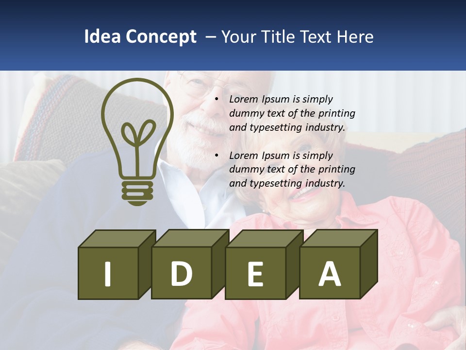 A Man And Woman Sitting On A Couch Together PowerPoint Template