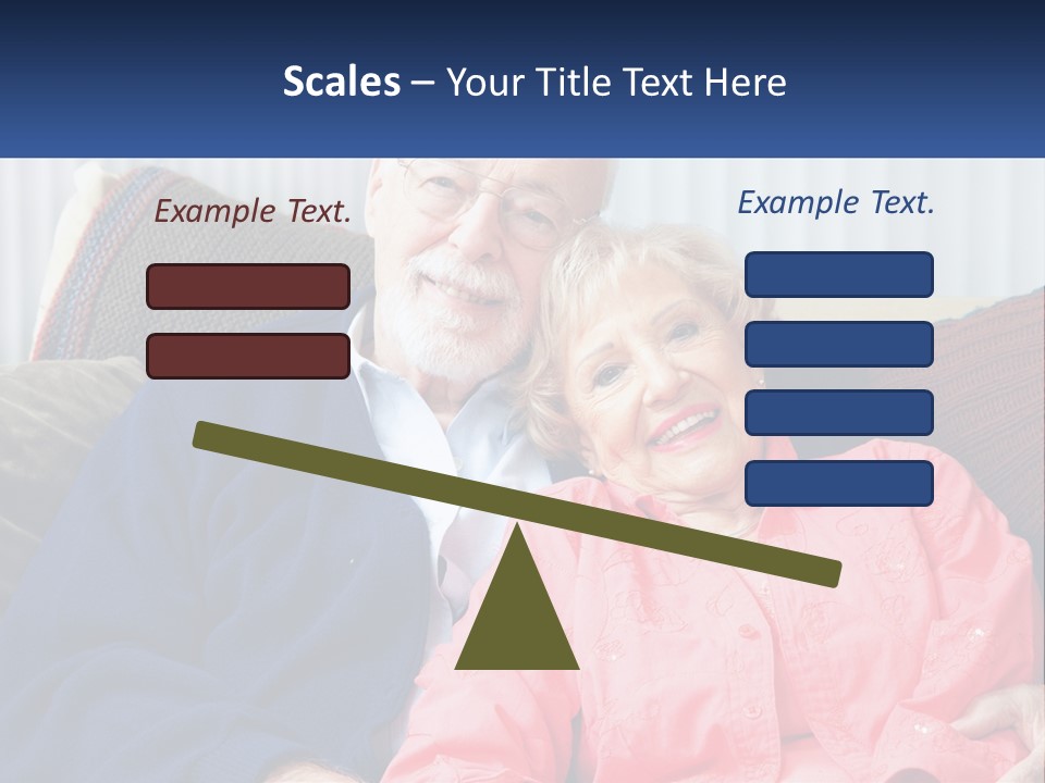 A Man And Woman Sitting On A Couch Together PowerPoint Template