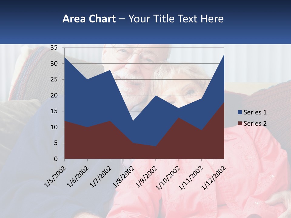 A Man And Woman Sitting On A Couch Together PowerPoint Template