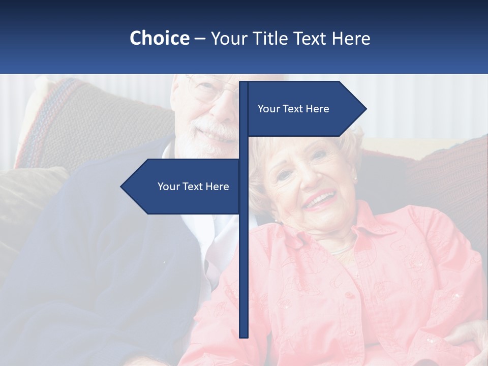 A Man And Woman Sitting On A Couch Together PowerPoint Template