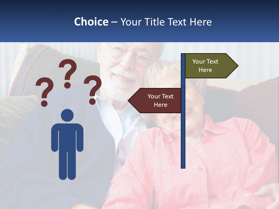 A Man And Woman Sitting On A Couch Together PowerPoint Template