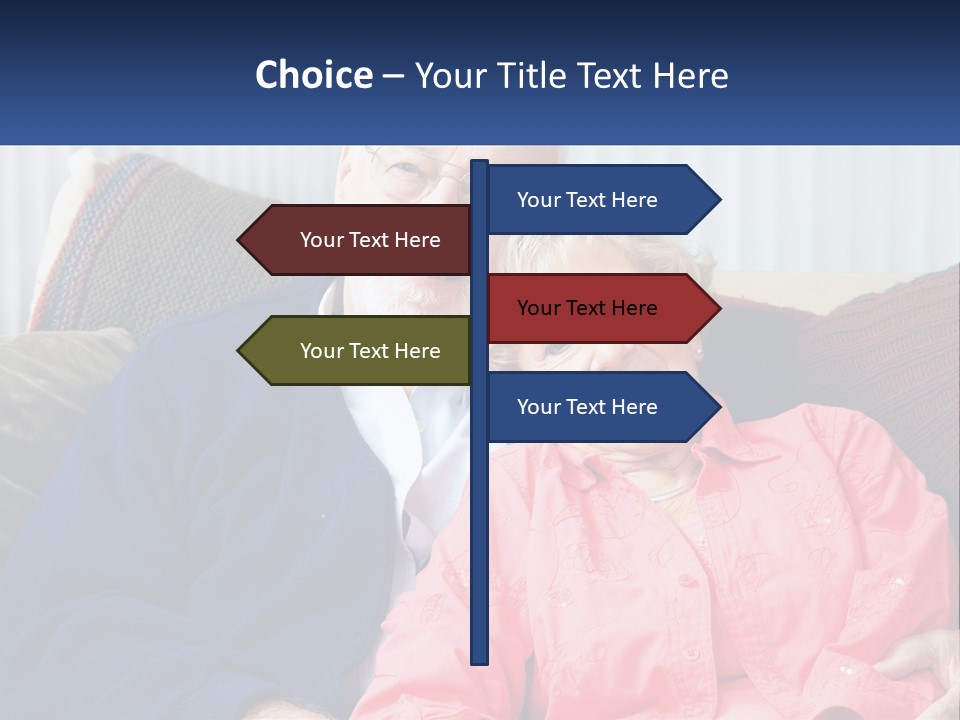 A Man And Woman Sitting On A Couch Together PowerPoint Template