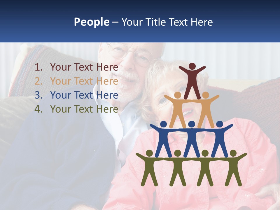 A Man And Woman Sitting On A Couch Together PowerPoint Template