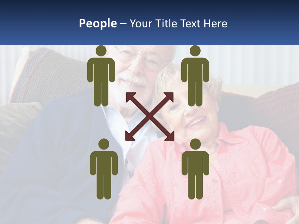 A Man And Woman Sitting On A Couch Together PowerPoint Template