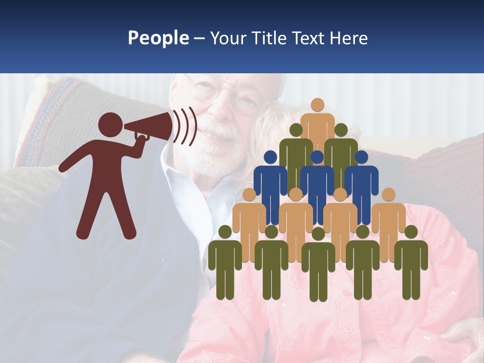 A Man And Woman Sitting On A Couch Together PowerPoint Template